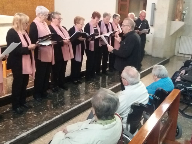 Residència geriàtrica Manresa, El Centre Mutuam Manresa celebra una missa cantada molt especial